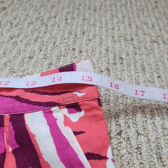 Anthropologie We Love Vera Multicolor Mini Skirt Size 4 Pink Geometric A-Line - Picture 6 of 8